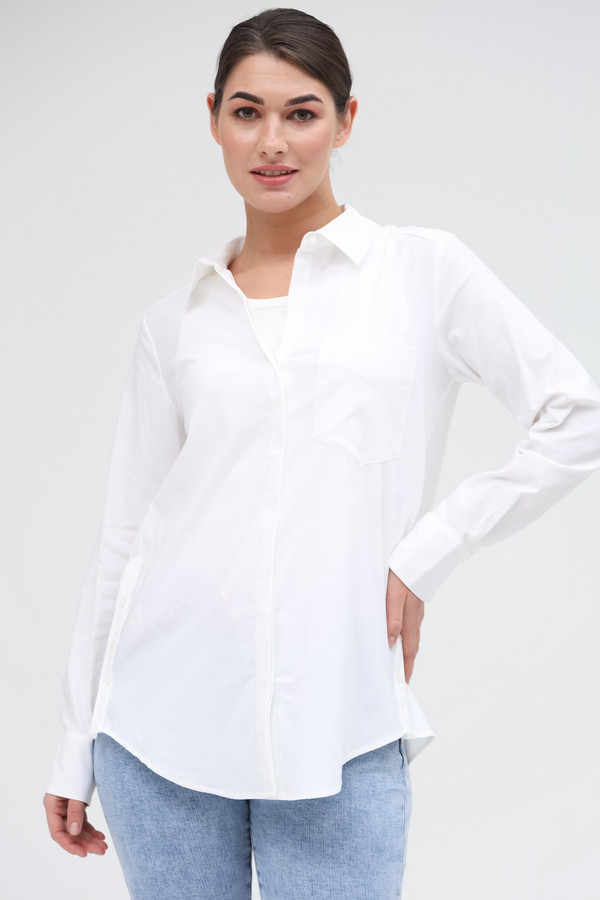Рубашка с длинным рукавом Via Appia, размер 52, цвет белый - фото 4