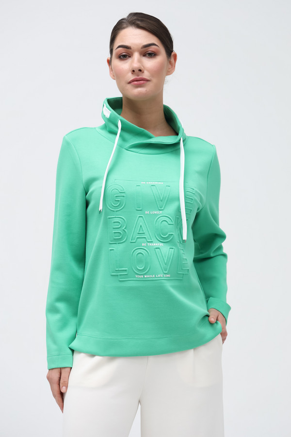 Пуловер Via Appia, размер 48, цвет зелёный - фото 3