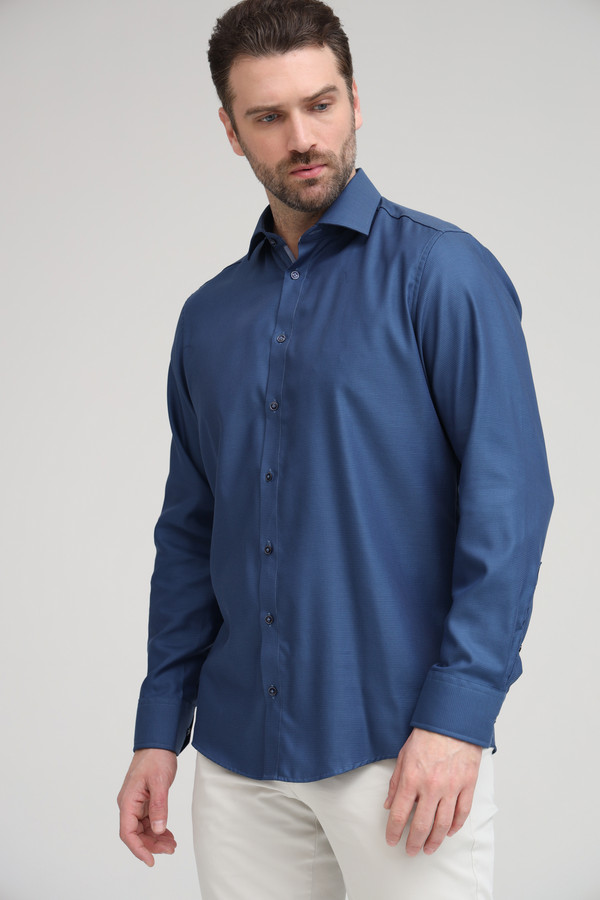 Рубашка с длинным рукавом Venti синего цвета