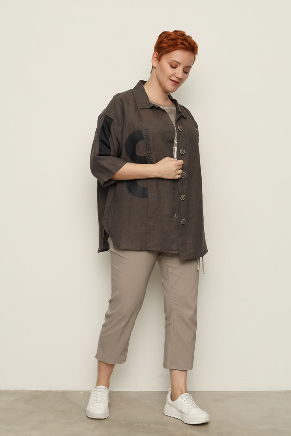 Жакет Doris Streich, размер 54, цвет коричневый - фото 2