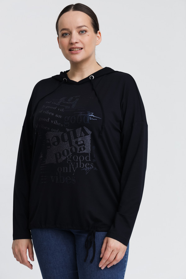 Пуловер Samoon, размер 52, цвет чёрный - фото 1
