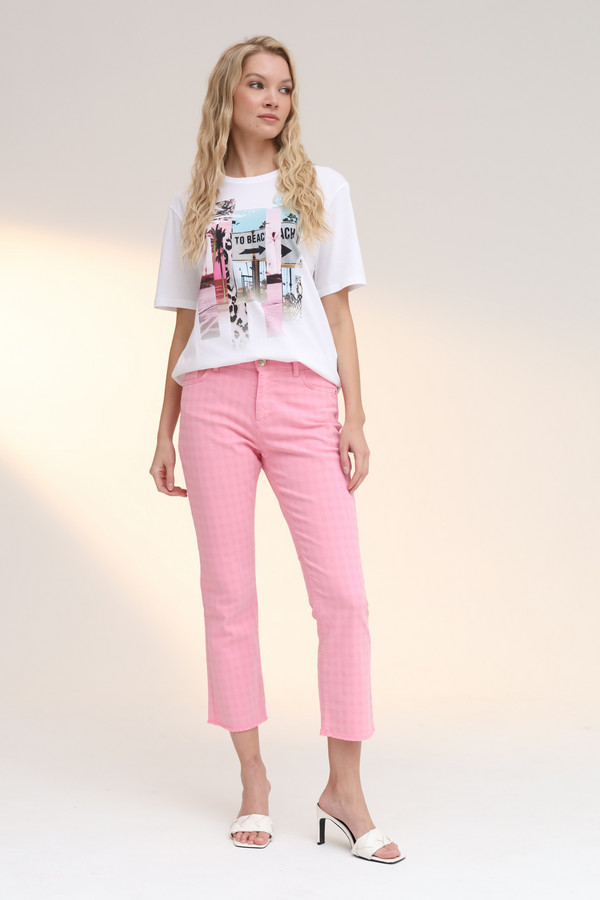 Модные джинсы Marc Cain, размер 44, цвет розовый - фото 2