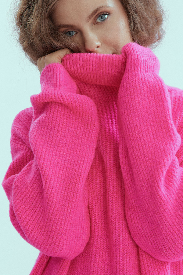 Пуловер MYLIKE, размер 42-50, цвет розовый - фото 4