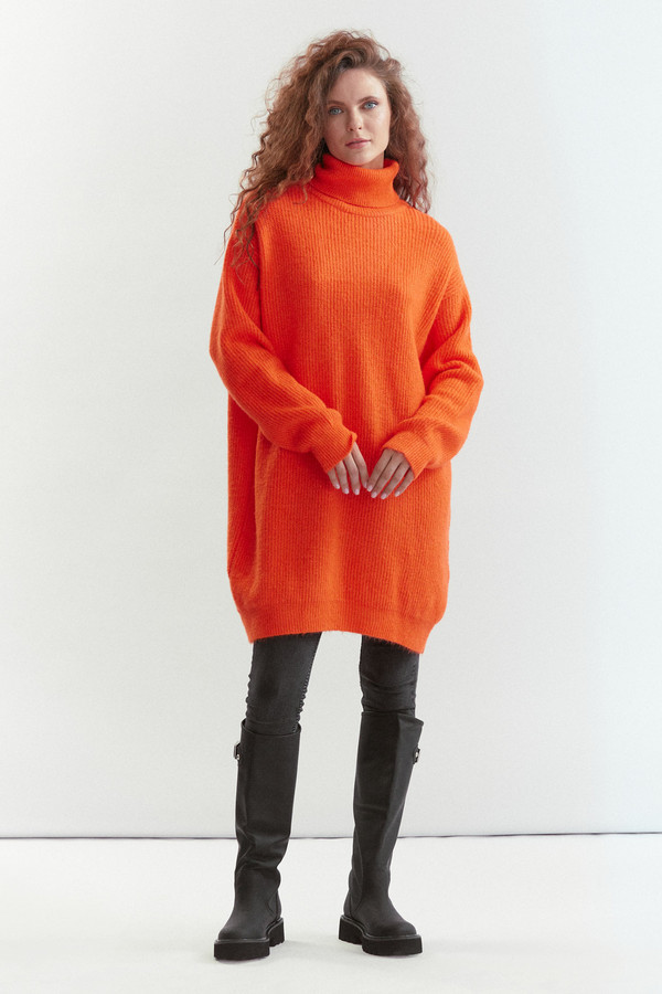 Пуловер MYLIKE, размер 42-50, цвет оранжевый - фото 1