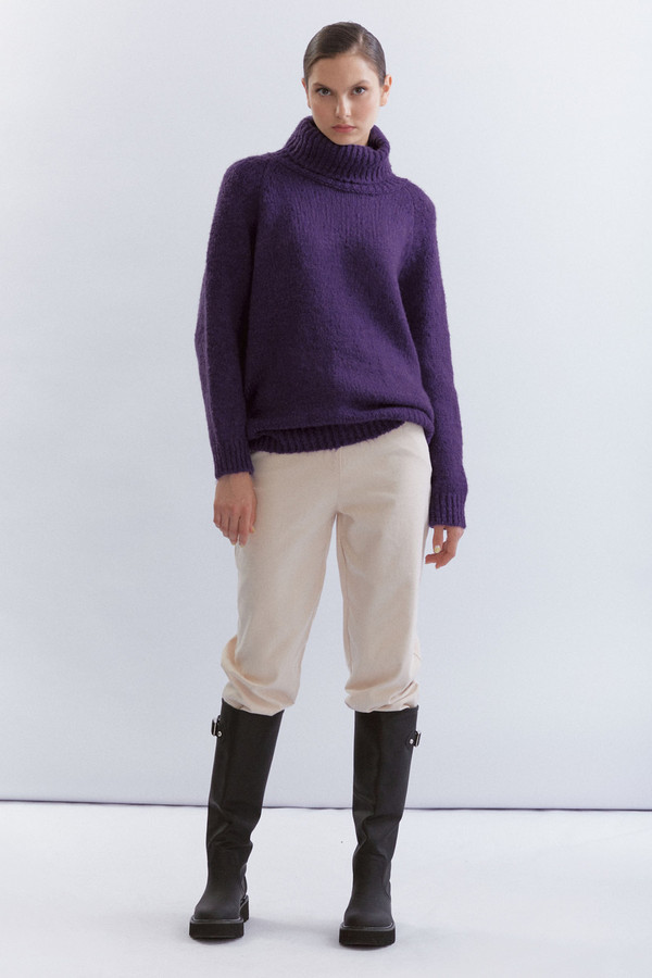 Пуловер MYLIKE, размер 42-50, цвет фиолетовый - фото 2