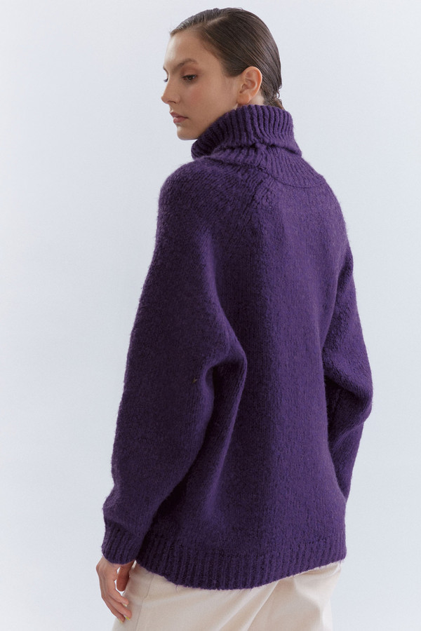 Пуловер MYLIKE, размер 42-50, цвет фиолетовый - фото 3