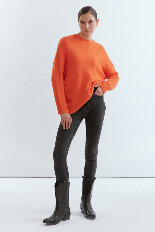Джемпер MYLIKE, размер 42-50, цвет оранжевый - фото 2