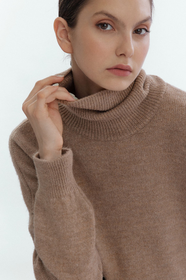 Пуловер MYLIKE, размер 42-50, цвет коричневый - фото 4