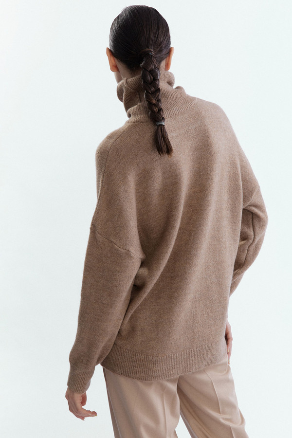 Пуловер MYLIKE, размер 42-50, цвет коричневый - фото 3