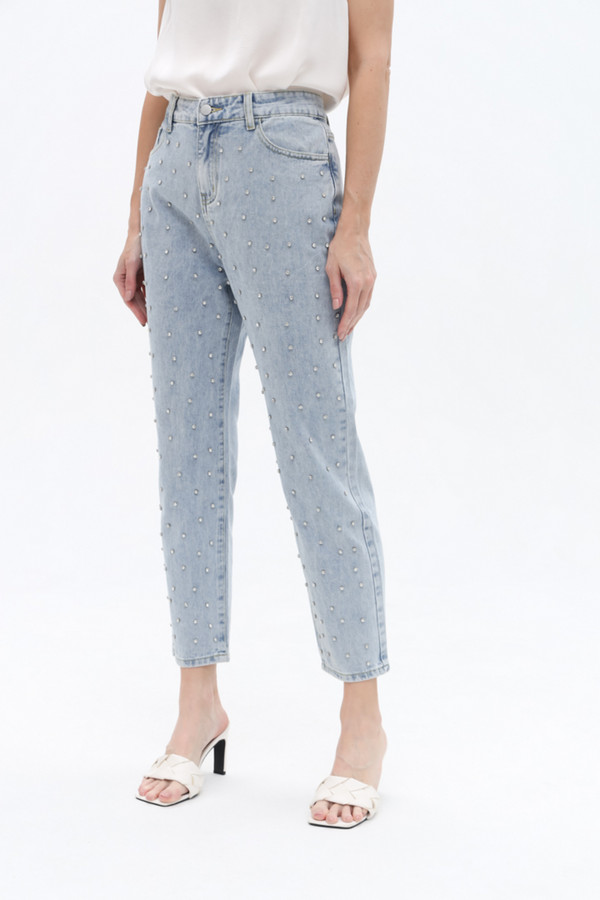 Модные джинсы Apart, размер 42, цвет голубой - фото 3