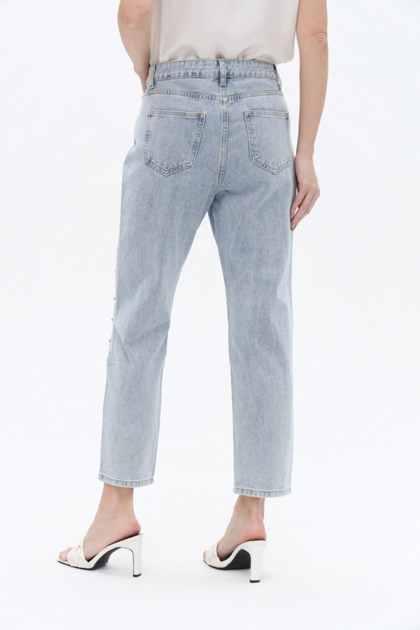 Модные джинсы Apart, размер 42, цвет голубой - фото 4