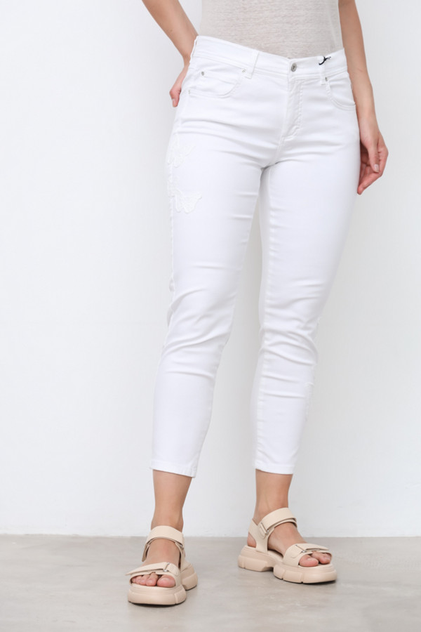 Модные джинсы Angels, размер 40, цвет белый