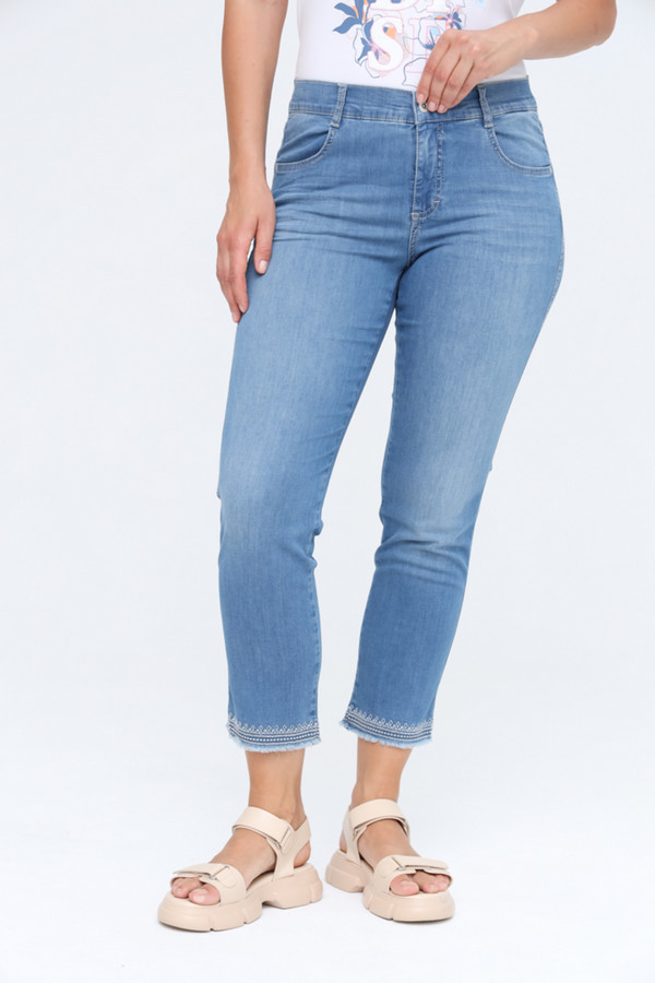 Модные джинсы Angels, размер 50, цвет синий