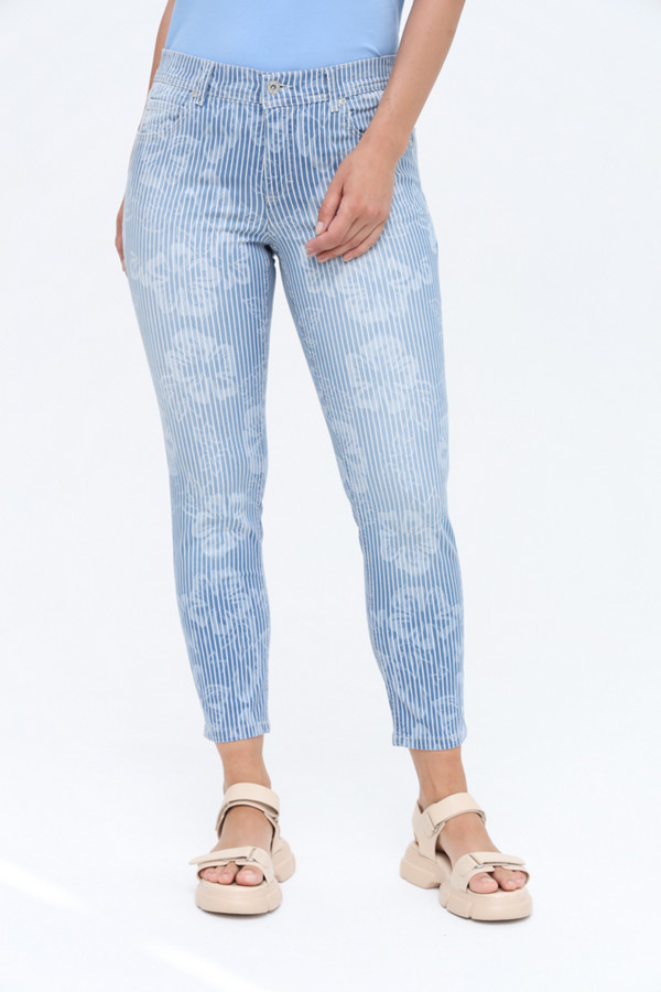Модные джинсы Angels, размер 48, цвет голубой