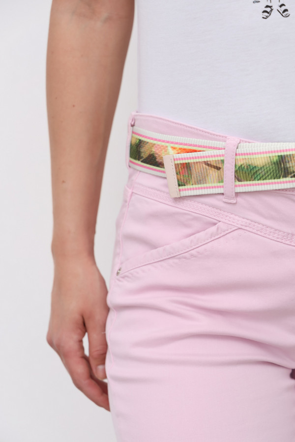 Модные джинсы Toni collection, размер 48, цвет розовый - фото 5
