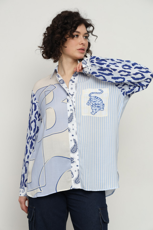 Рубашка с длинным рукавом SE Stenau, размер 50, цвет голубой - фото 1
