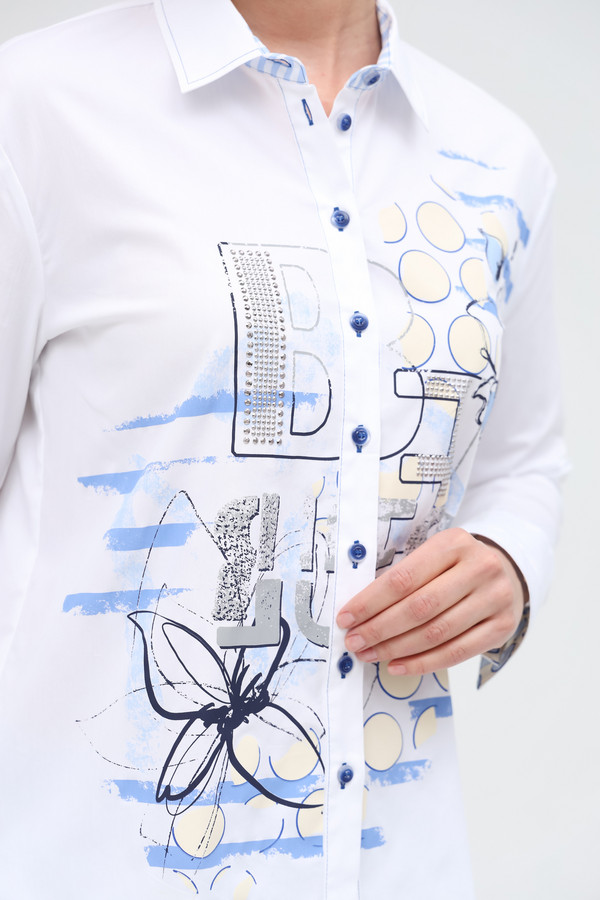 Рубашка с длинным рукавом SE Stenau, размер 44, цвет белый - фото 5