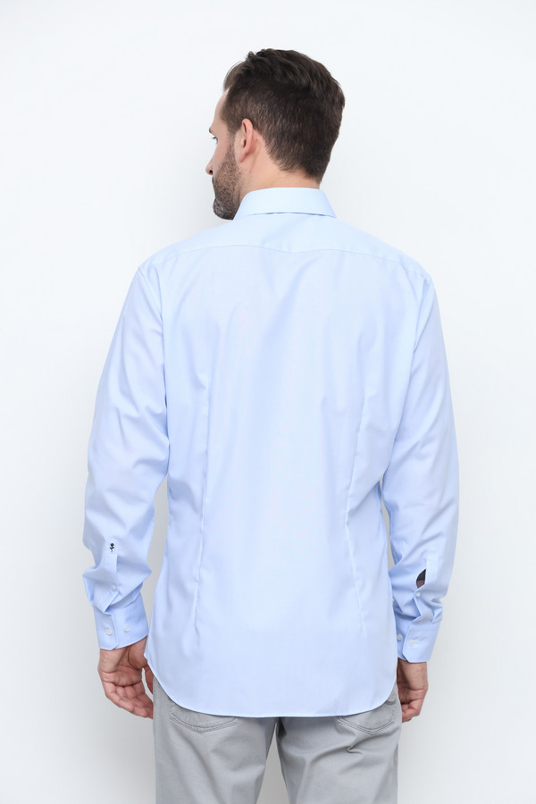 Рубашка с длинным рукавом Seidensticker, размер ворот 40, плечи 48, цвет голубой - фото 4