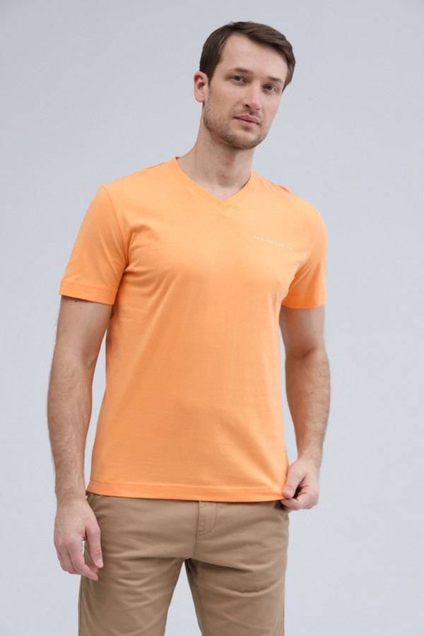 Футболкa Tom Tailor, размер 46-48, цвет оранжевый - фото 1