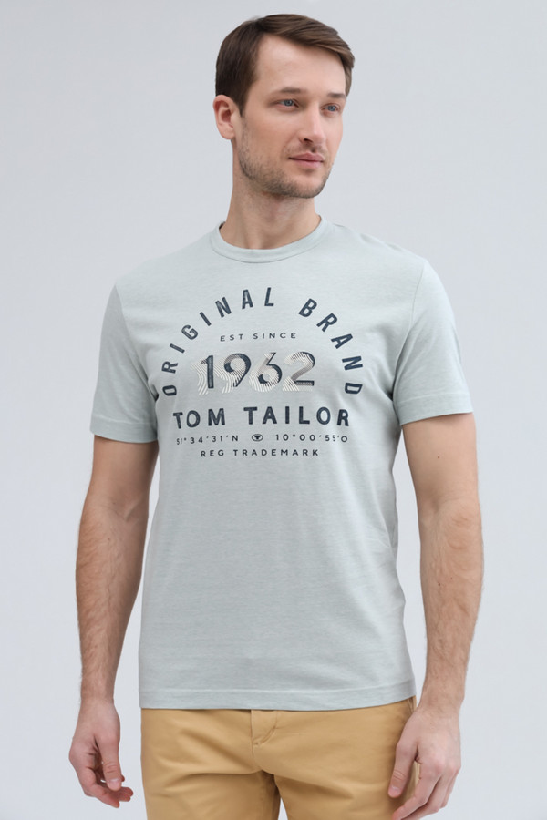 Футболкa Tom Tailor, размер 54-56, цвет голубой - фото 1