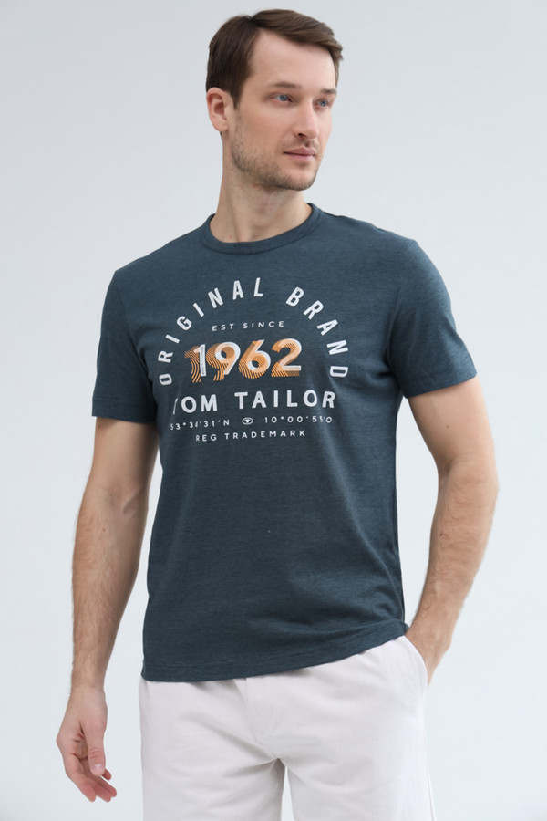 Футболкa Tom Tailor, размер 54-56, цвет серый - фото 1