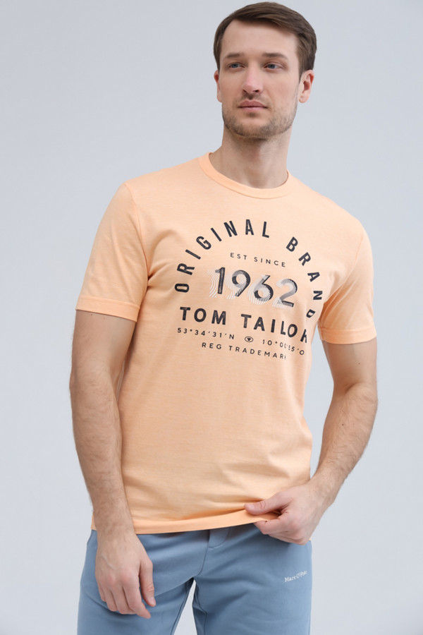 Футболкa Tom Tailor, размер 50-52, цвет оранжевый - фото 3
