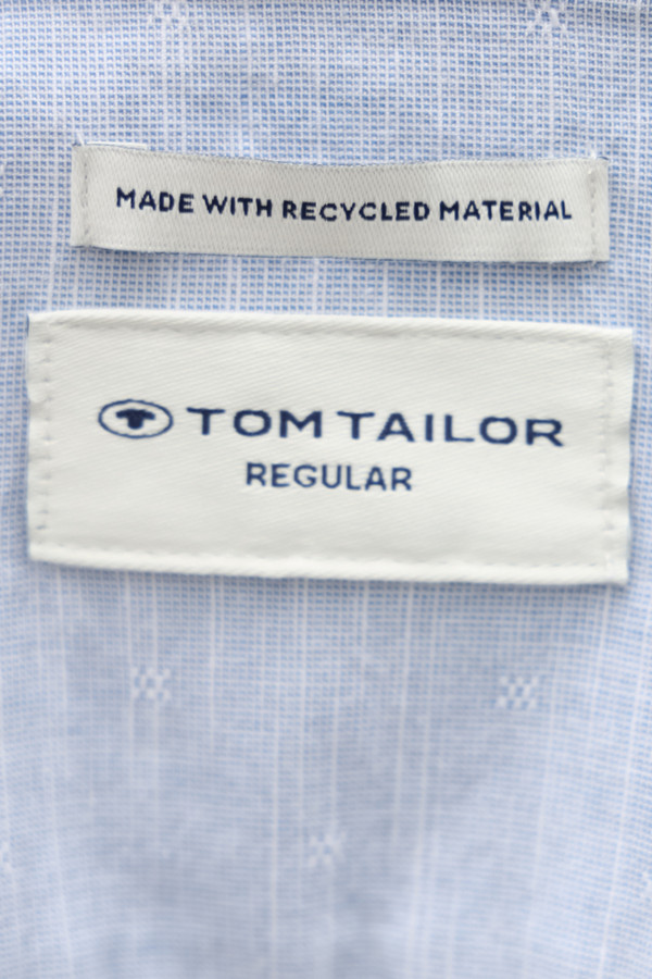 Мужские рубашки с коротким рукавом Tom Tailor, размер 62-64, цвет голубой - фото 5