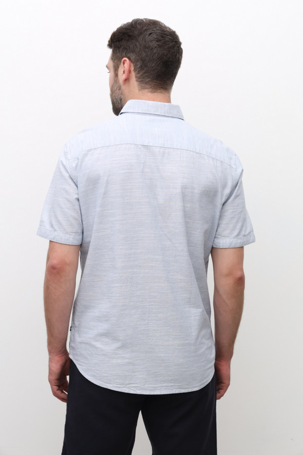 Мужские рубашки с коротким рукавом Tom Tailor, размер 62-64, цвет голубой - фото 4