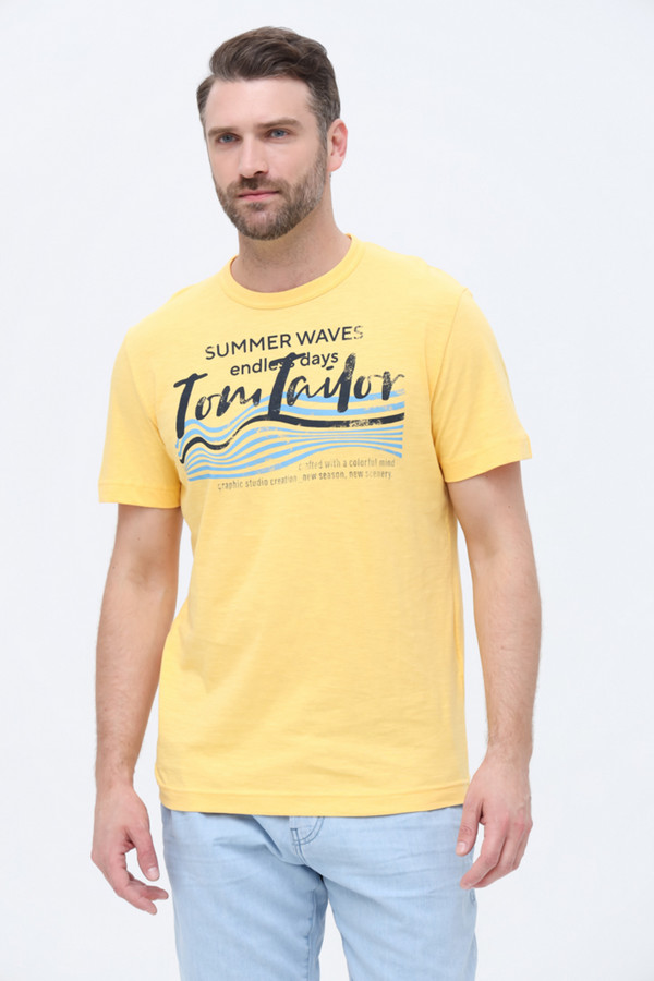 Футболкa Tom Tailor, размер 50-52, цвет жёлтый - фото 1