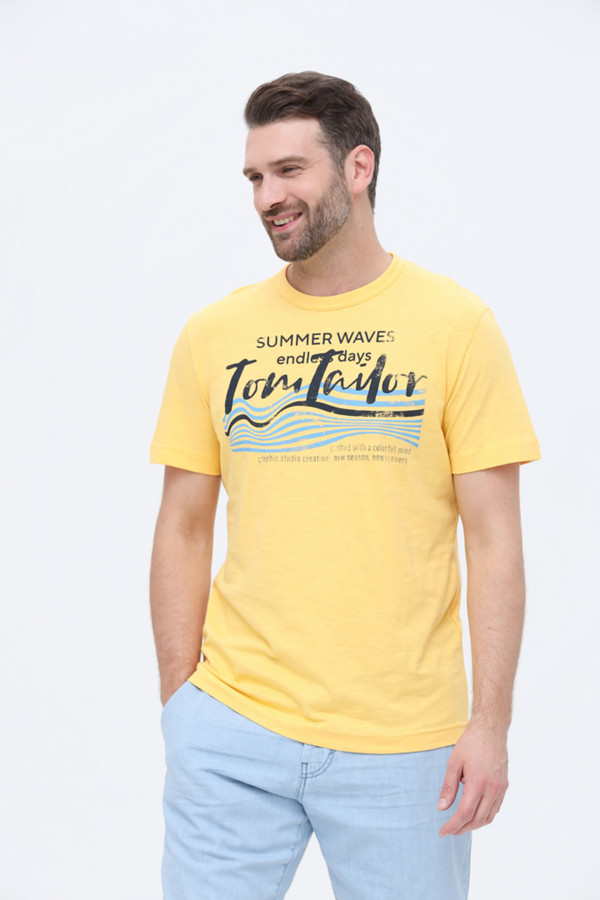 Футболкa Tom Tailor, размер 54-56, цвет жёлтый - фото 3