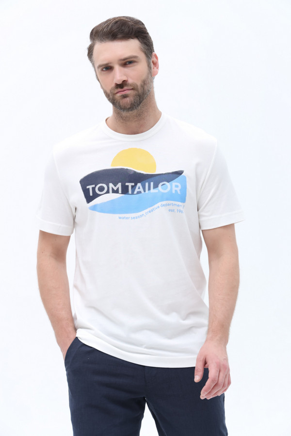 Футболкa Tom Tailor, размер 54-56, цвет белый - фото 3