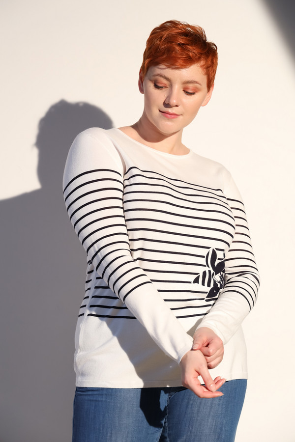 Пуловер Lebek, размер 52, цвет бежевый - фото 3