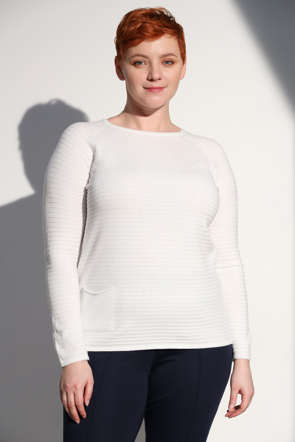 Пуловер Lebek, размер 54, цвет белый - фото 1