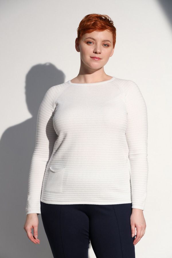 Пуловер Lebek, размер 54, цвет белый - фото 3