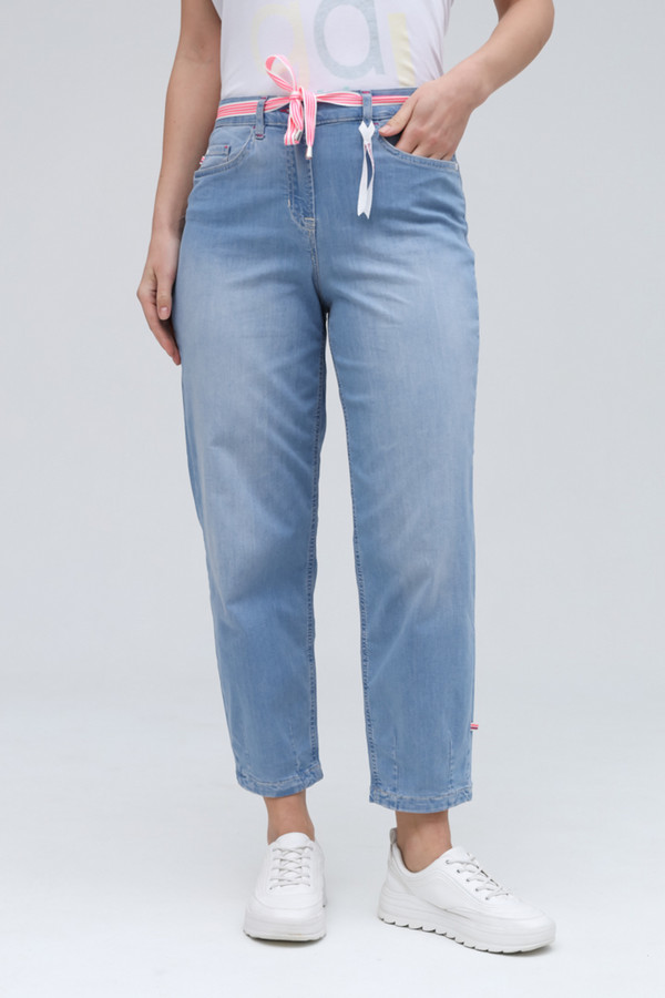 Модные джинсы Ppep, размер 42, цвет голубой
