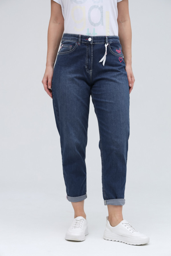Модные джинсы Ppep, размер 44, цвет синий