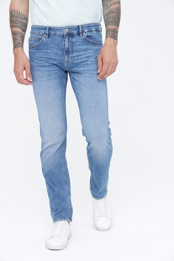 Классические джинсы Boss Black, размер 54(L32), цвет синий