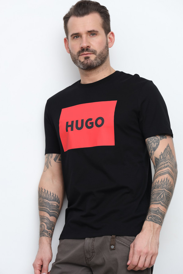 Футболкa Hugo, размер 56, цвет чёрный - фото 1
