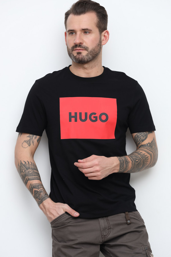 Футболкa Hugo, размер 56, цвет чёрный - фото 3