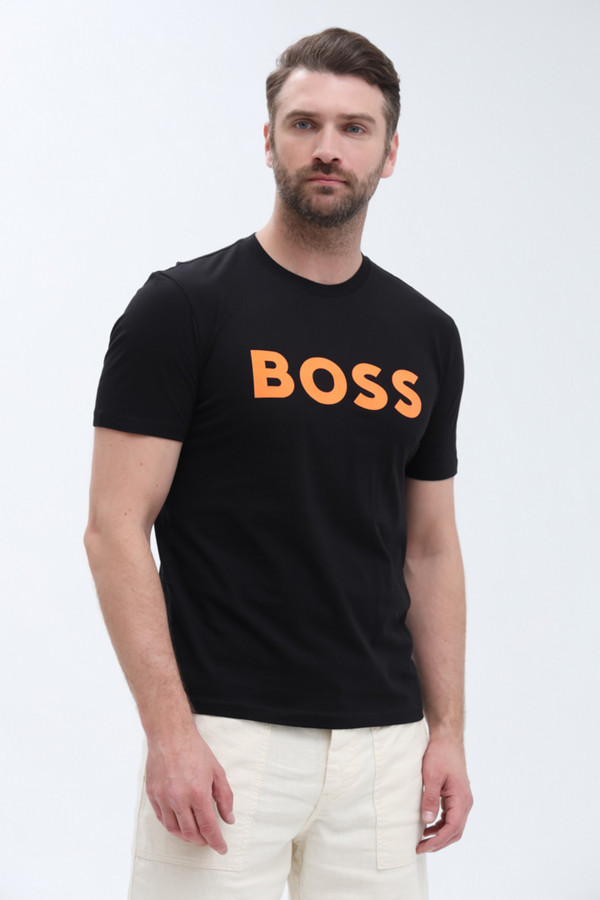 Футболкa Boss Orange, размер 56, цвет чёрный - фото 3