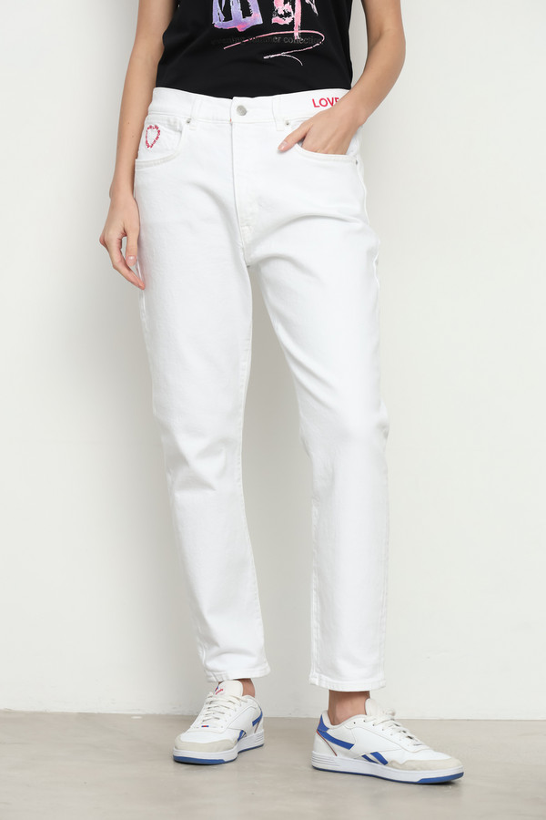 Модные джинсы Boss Black, размер 44(L32), цвет белый - фото 3