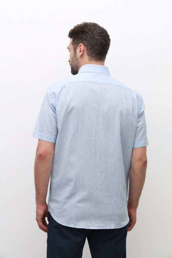 Мужские рубашки с коротким рукавом Sea Barrier, размер 50-52, цвет голубой - фото 4