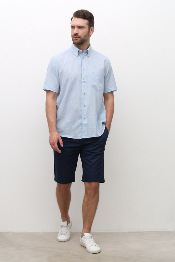 Мужские рубашки с коротким рукавом Sea Barrier, размер 50-52, цвет голубой - фото 2
