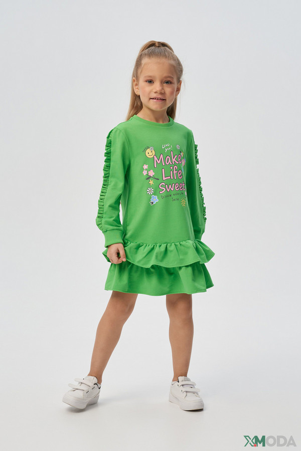 Платье Choupette, размер 30-122, цвет зелёный - фото 1
