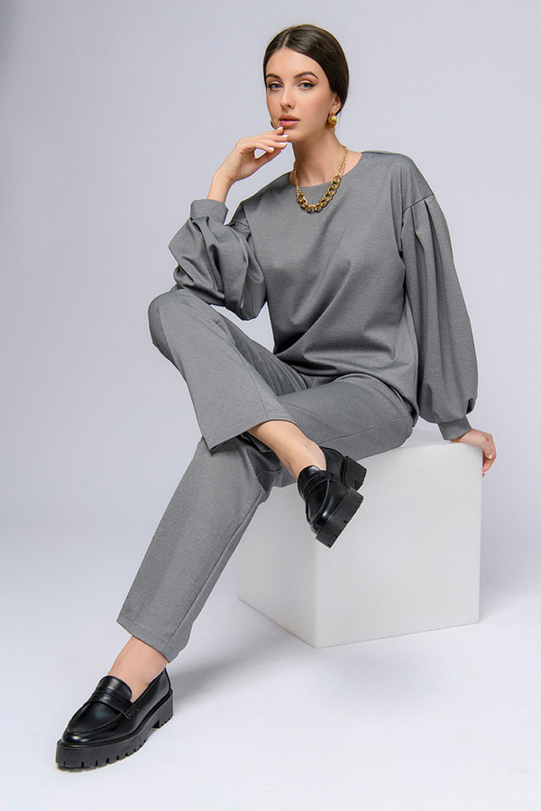 Брюки 1001 DRESS, размер 48, цвет серый - фото 3