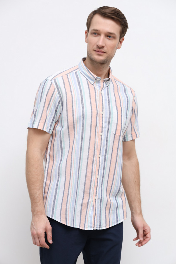 Мужские рубашки с коротким рукавом Pioneer разноцветного цвета