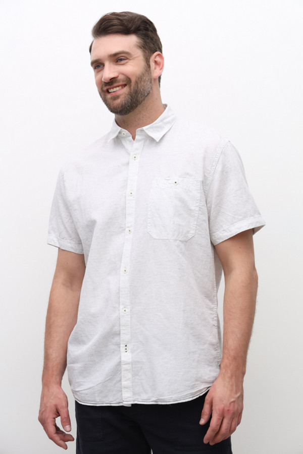Мужские рубашки с коротким рукавом Pioneer, размер 58-60, цвет белый