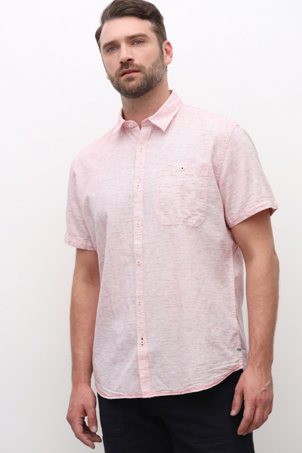 Мужские рубашки с коротким рукавом Pioneer, размер 46-48, цвет розовый - фото 4