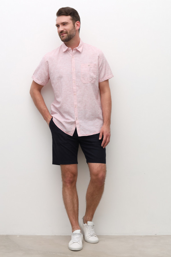 Мужские рубашки с коротким рукавом Pioneer, размер 46-48, цвет розовый - фото 2