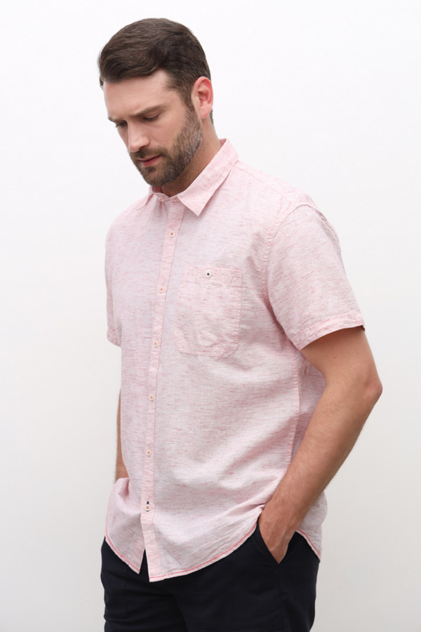 Мужские рубашки с коротким рукавом Pioneer, размер 46-48, цвет розовый - фото 3